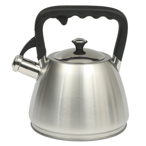 gibson home Mr. Coffee Armidale Large 2.5QT Brushed Stainless Steel Whistling Tea Kettle