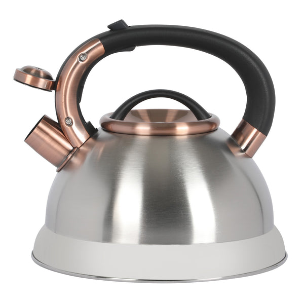 Gibson Home Mr. Coffee Flintshire 2.2 Quart Large Whistling Stainless Steel Tea Kettle