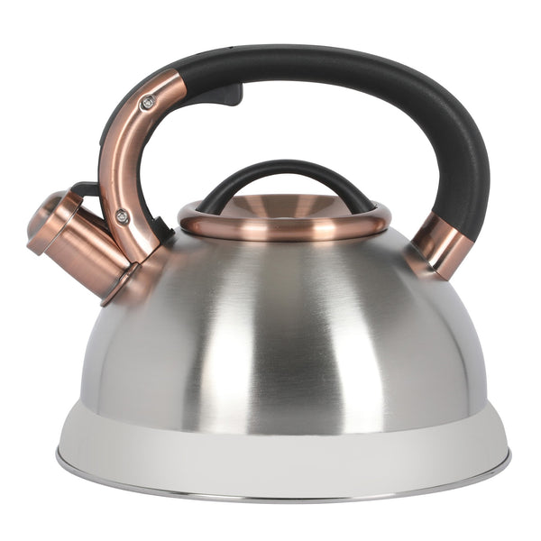 gibson home Mr. Coffee Flintshire 2.2 Quart Large Whistling Stainless Steel Tea Kettle
