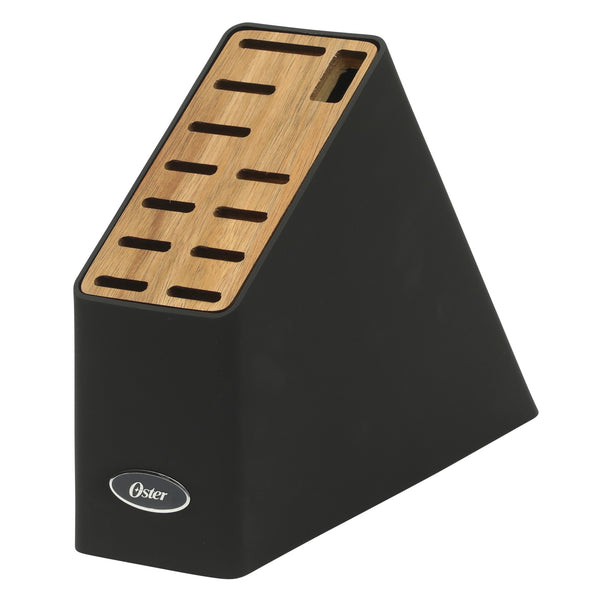 Gibson Home Oster Brixen 13 Piece High Carbon Stainless Steel Kitchen Cutlery Knife Block Set W/ Black Wood Block