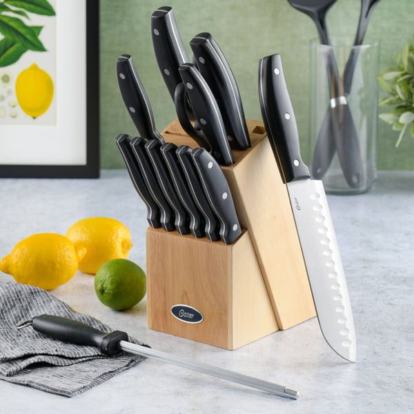 Gibson Home Oster Granger 14-Piece Cutlery Set W/ Wood Block