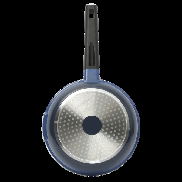 Gibson Home Oster Platinum Amberton 10 Piece Cast Aluminum Pots And Pans PFA Free Ceramic Non Stick Cookware Set - Blue