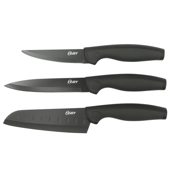 Gibson Home Oster Slicecraft 14 Piece High Carbon Stainless Steel Knife Block Cutlery Set