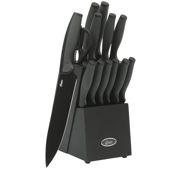 gibson home Oster Slicecraft 14 Piece High Carbon Stainless Steel Knife Block Cutlery Set