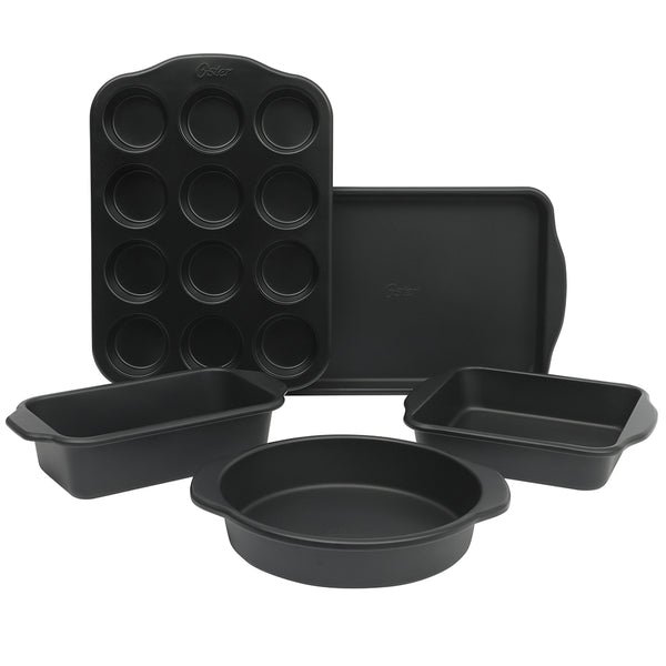 gibson home Oster Teston 5 Piece Carbon Steel Baking Pans Bakeware Set W/ Premium PFA Free Nonstick