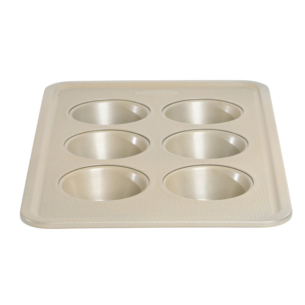 Gibson Home Oster Verlice 5 Piece Carbon Steel Baking Pans Bakeware Set W/ Premium PFA Free Nonstick - Champagne Gold