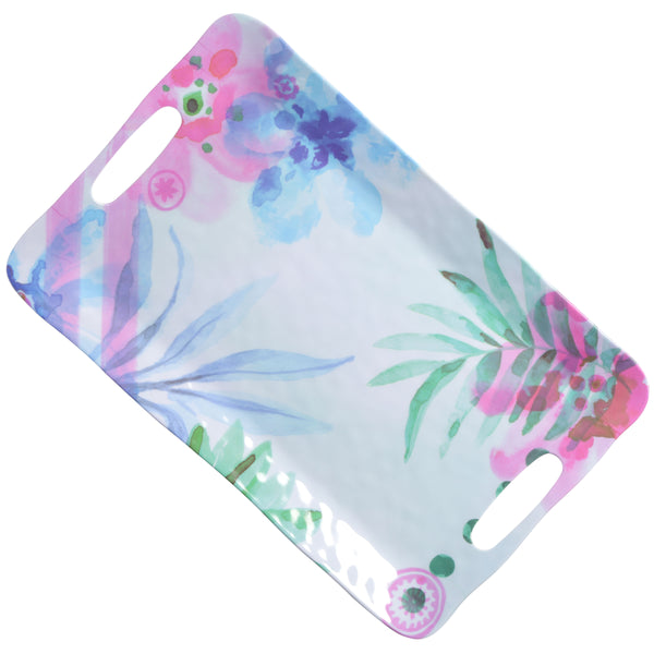 Gibson Home Spice By Tia Mowry Cinnamon Twist 2-Piece Decorated Melamine Serving Trays