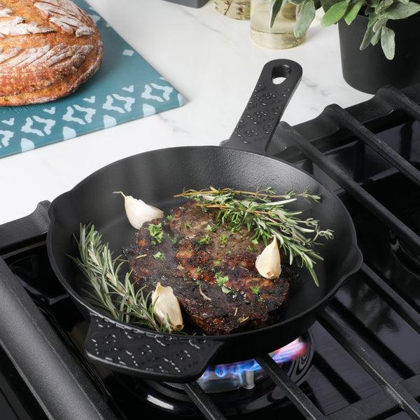 Gibson Home Spice By Tia Mowry Savory Saffron 8" Pre-Seasoned Cast Iron Skillet