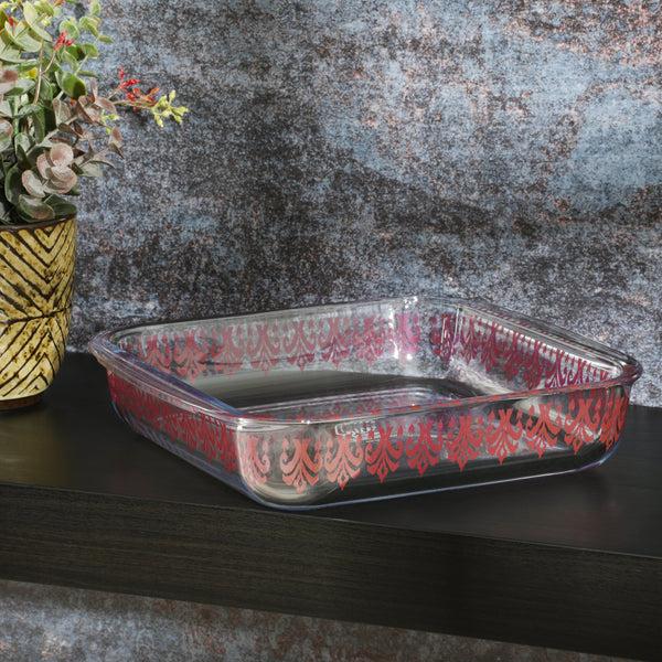 Gibson Home Spice By Tia Mowry Spice Cloves 1.8-Quart Oven Dishwasher And Microwave Safe Borosilicate Glass Square Bakeware