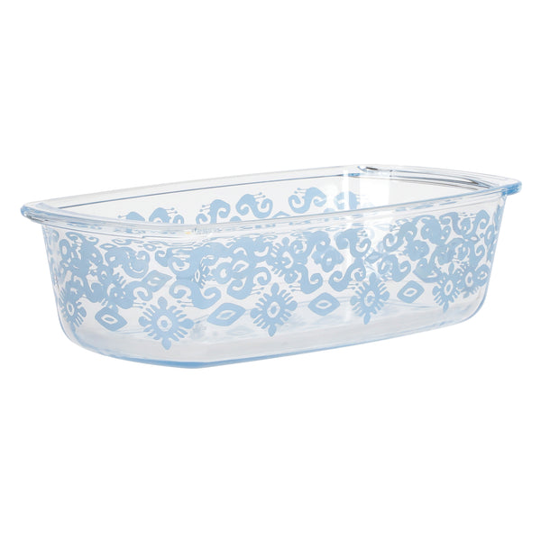 gibson home Spice by Tia Mowry Spicy Cloves 1.6-Quart Loaf Pan Oven Dishwasher and Microwave Safe Borosilicate Glass Bakeware