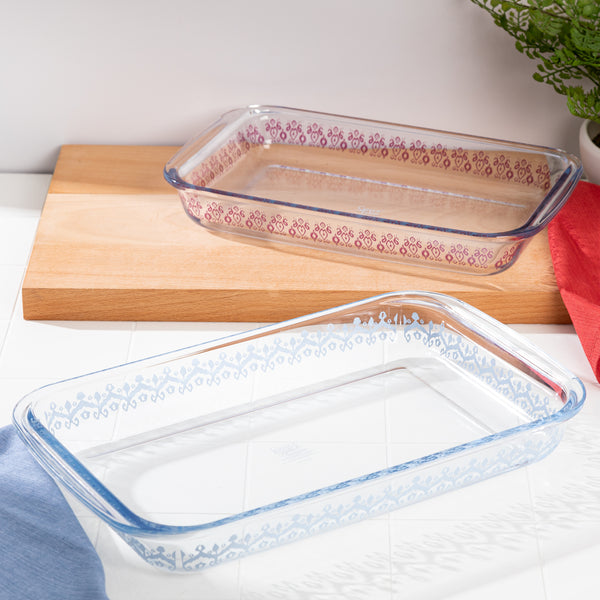 Gibson Home Spice By Tia Mowry Spicy Cloves 2-Pack 3.1-Quart And 2.3-Quart Oven Dishwasher And Microwave Safe Borosilicate Glass Bakeware Set