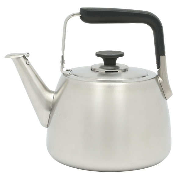 gibson home Sur La Table Kitchen Essential Large 2 QT Heavy Gauge Stainless Steel Whistling Tea Kettle
