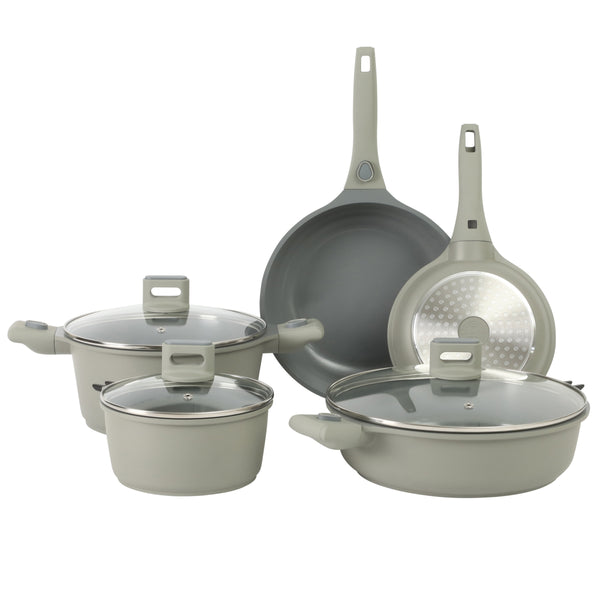 gibson home Sur La Table Kitchen Essentials 13 Piece Detachable Handle Pots and Pans Premium PFA Free Premium Ceramic Induction Cookware Set