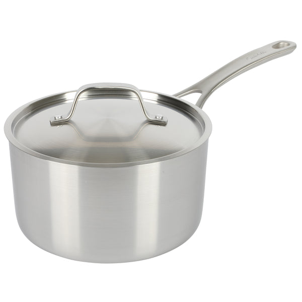 gibson home Sur La Table Pike and Pine 3.5-Quart Triply Stainless Steel Sauce Pan w/ Stainless Steel Lid and Cast Handle gibson home Sur La Table Pike and Pine 3.5-Quart Triply Stainless Steel Sauce Pan w/ Stainless Steel Lid and Cast Handle