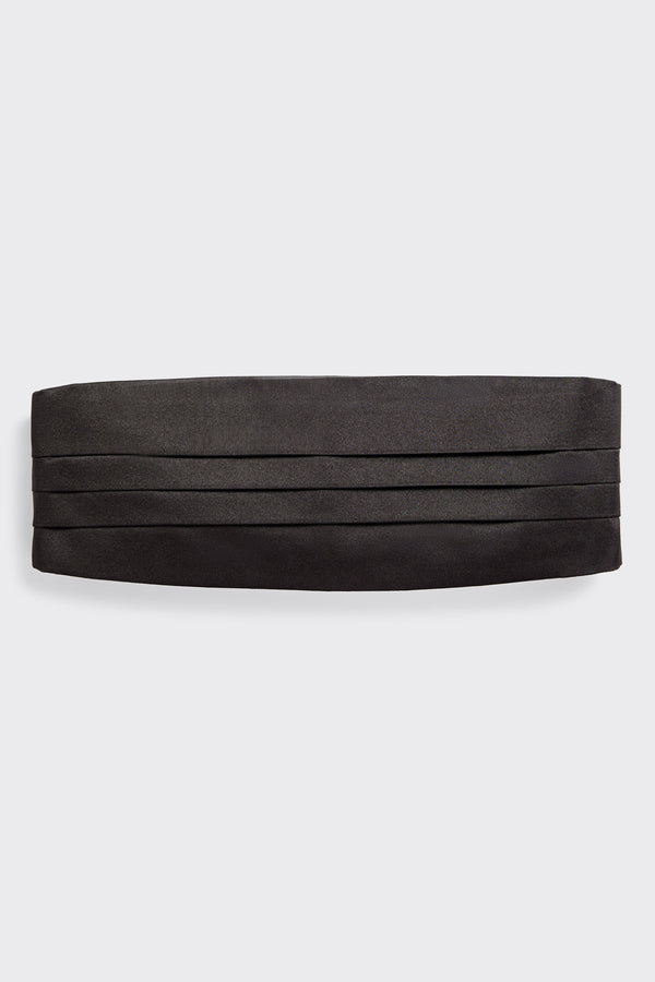 gieves & hawkes Adair Cummerbund Black Barathea Black