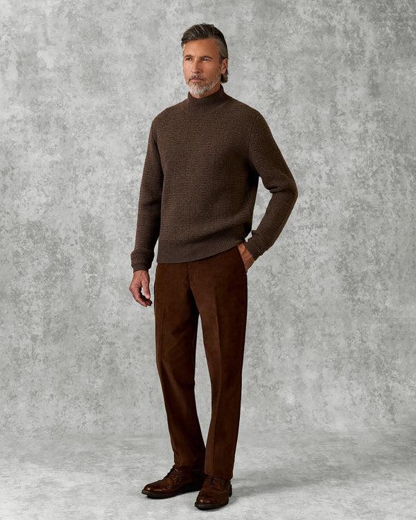 Gieves & Hawkes Ballentyne Morse Code Wool Knit Camel