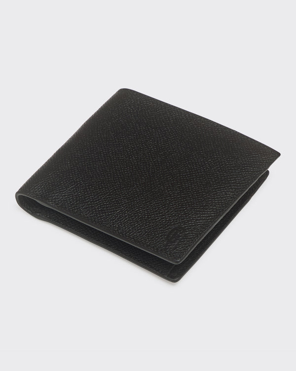 gieves & hawkes Billfold Saffiano Leather Coin Purse Black