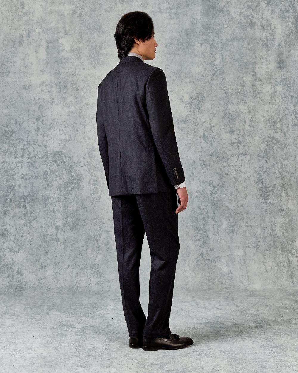 Gieves & Hawkes Bowles Double Breasted Suit Jacket Grey Flannel