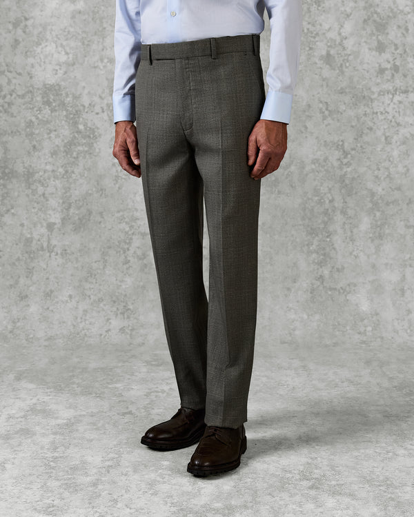 gieves & hawkes Bushell Wool Suit Trouser Brown Check