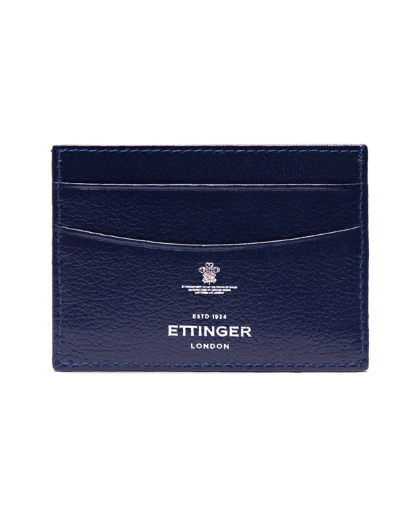 gieves & hawkes Capra Flat Credit Card Case - Marine Blue