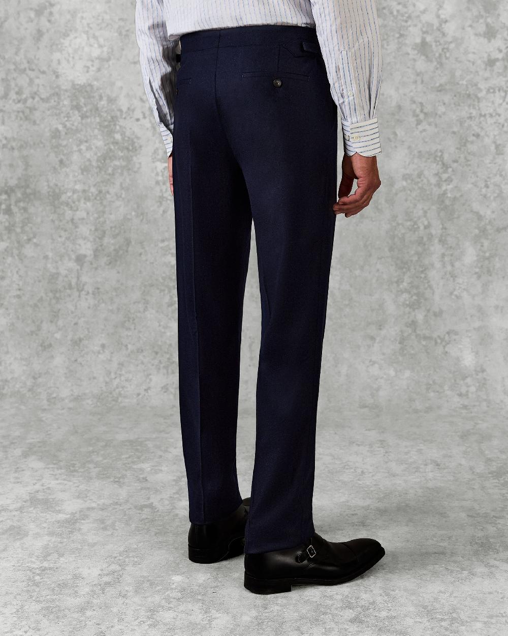 Gieves & Hawkes Cartwright Wool Single Pleat Trouser With Side Adjuster