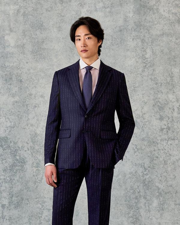 gieves & hawkes Churchill Suit Jacket Navy Morse Code Flannel