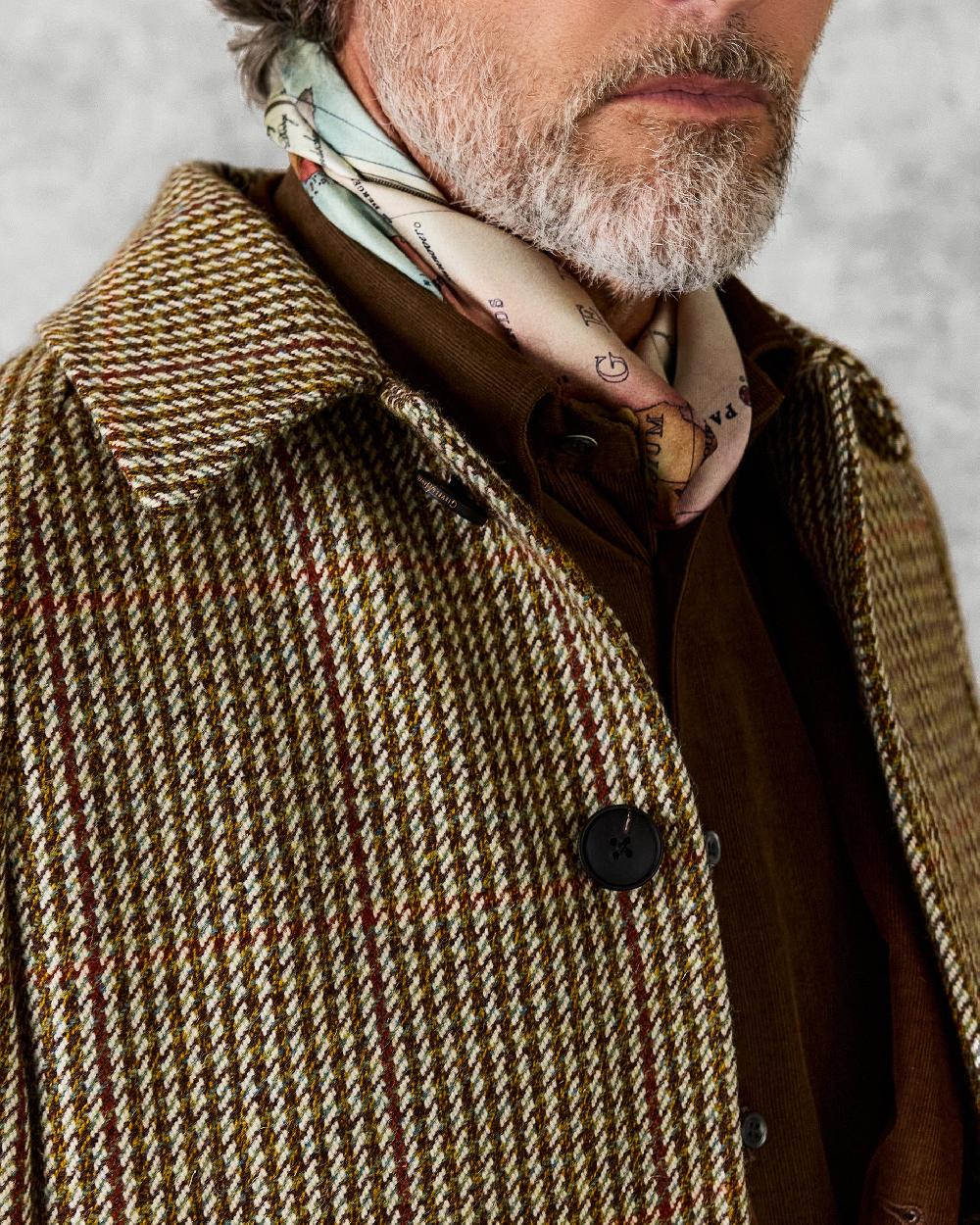 Gieves & Hawkes Barne Great Escape Map Pocket Square