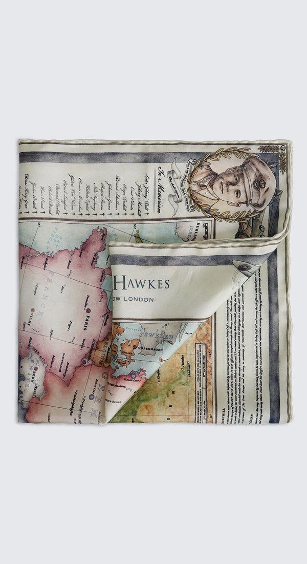 gieves & hawkes Barne Great Escape Map Pocket Square