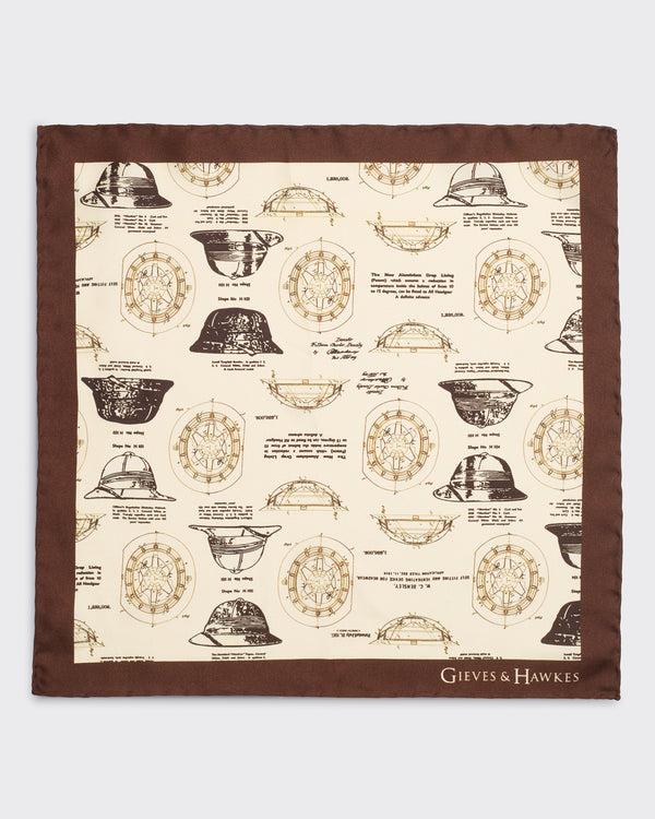 gieves & hawkes Barne Pocket Square Hat Sketches
