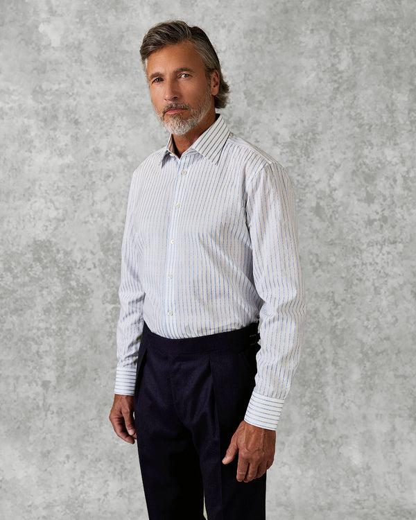 gieves & hawkes Bennett Morse Code Stripe Shirt