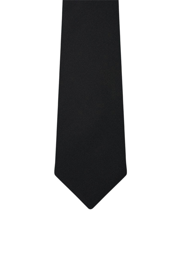 gieves & hawkes Black Officers Tie - Silk Reppe