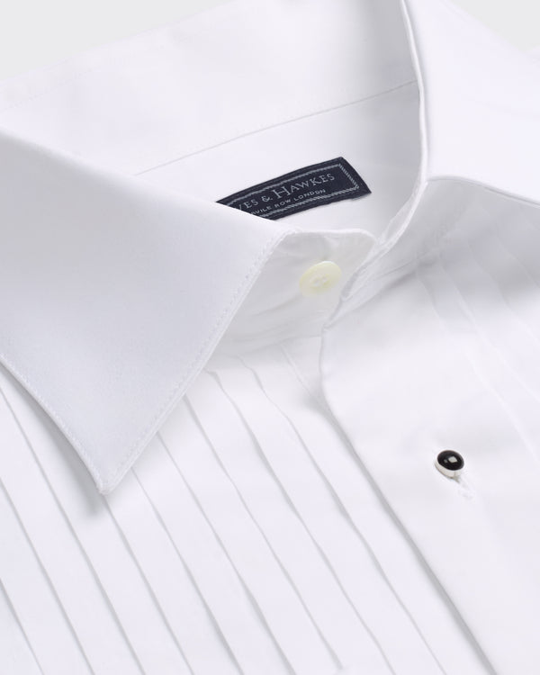 Gieves & Hawkes Bonham Pleated Evening Shirt White