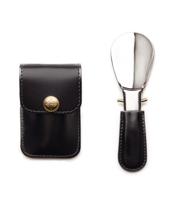 gieves & hawkes Bridle Hide Travel Shoe Horn Black