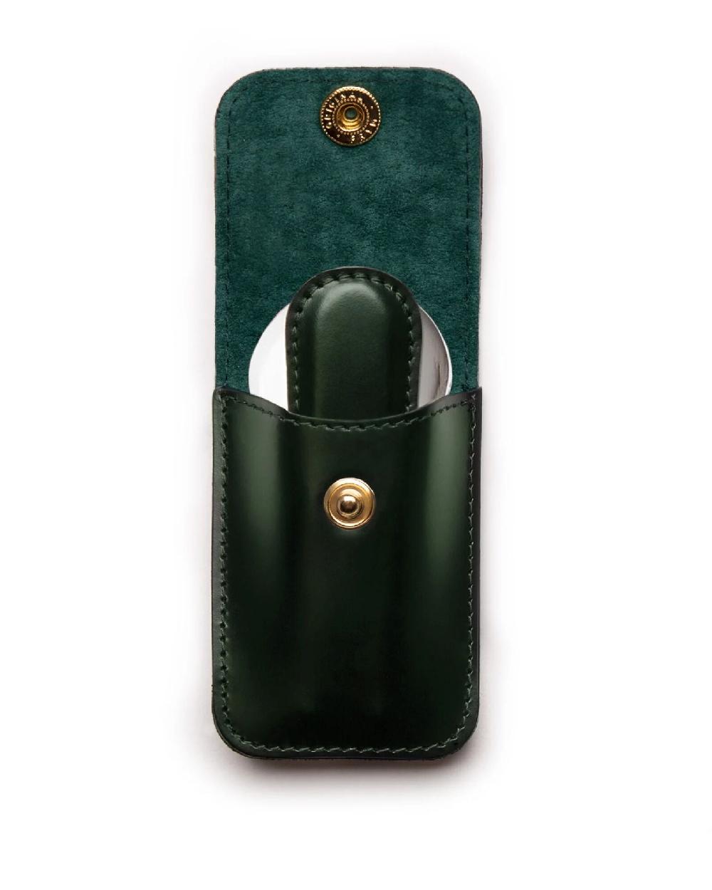 Gieves & Hawkes Bridle Hide Travel Shoe Horn Green