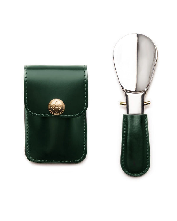 gieves & hawkes Bridle Hide Travel Shoe Horn Green