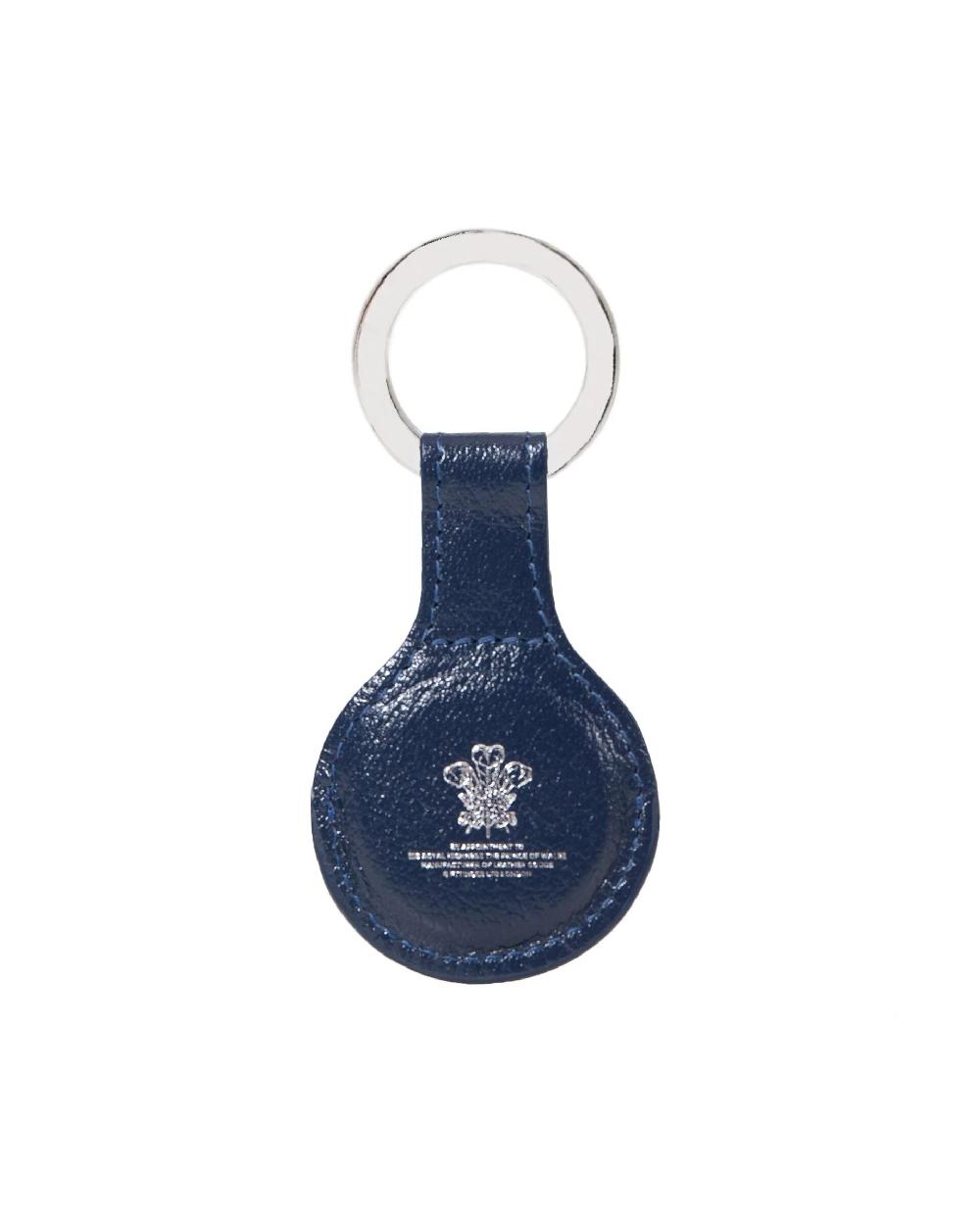 Gieves & Hawkes Capra Air Tag Key Ring Marine Blue