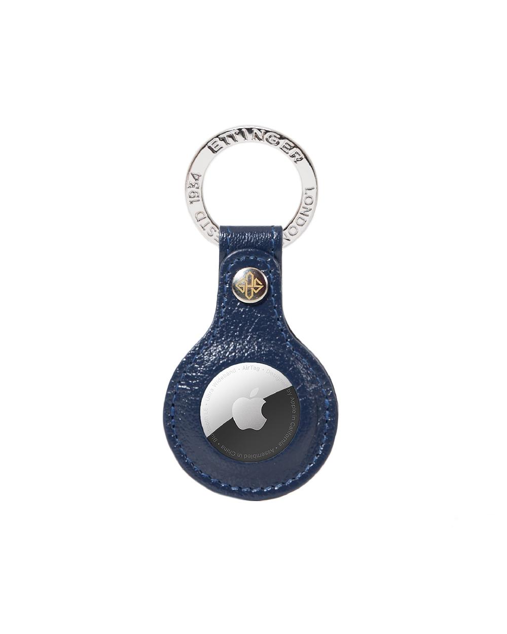 Gieves & Hawkes Capra Air Tag Key Ring Marine Blue