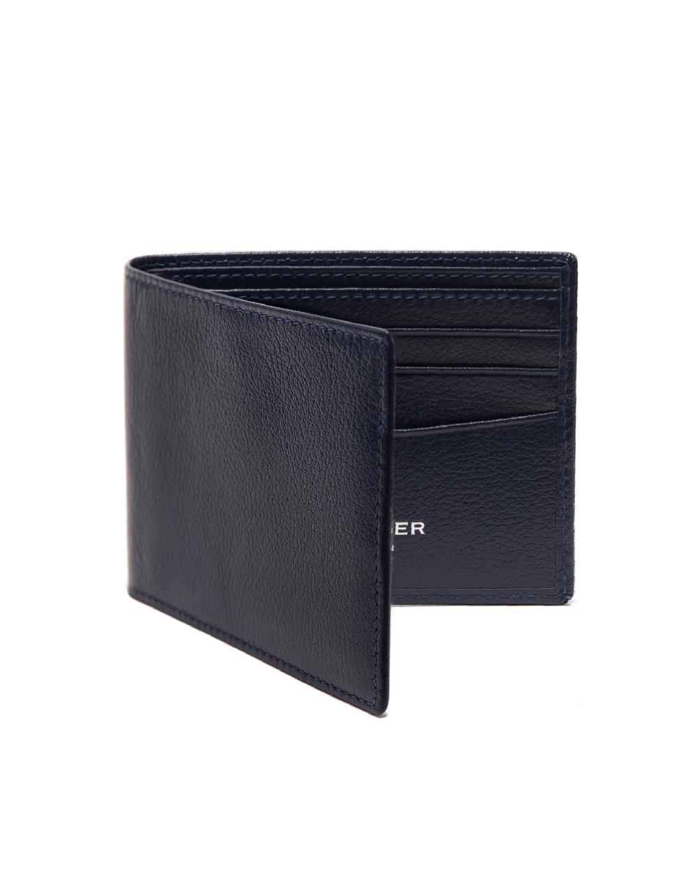Gieves & Hawkes Capra Billfold Wallet Marine Blue
