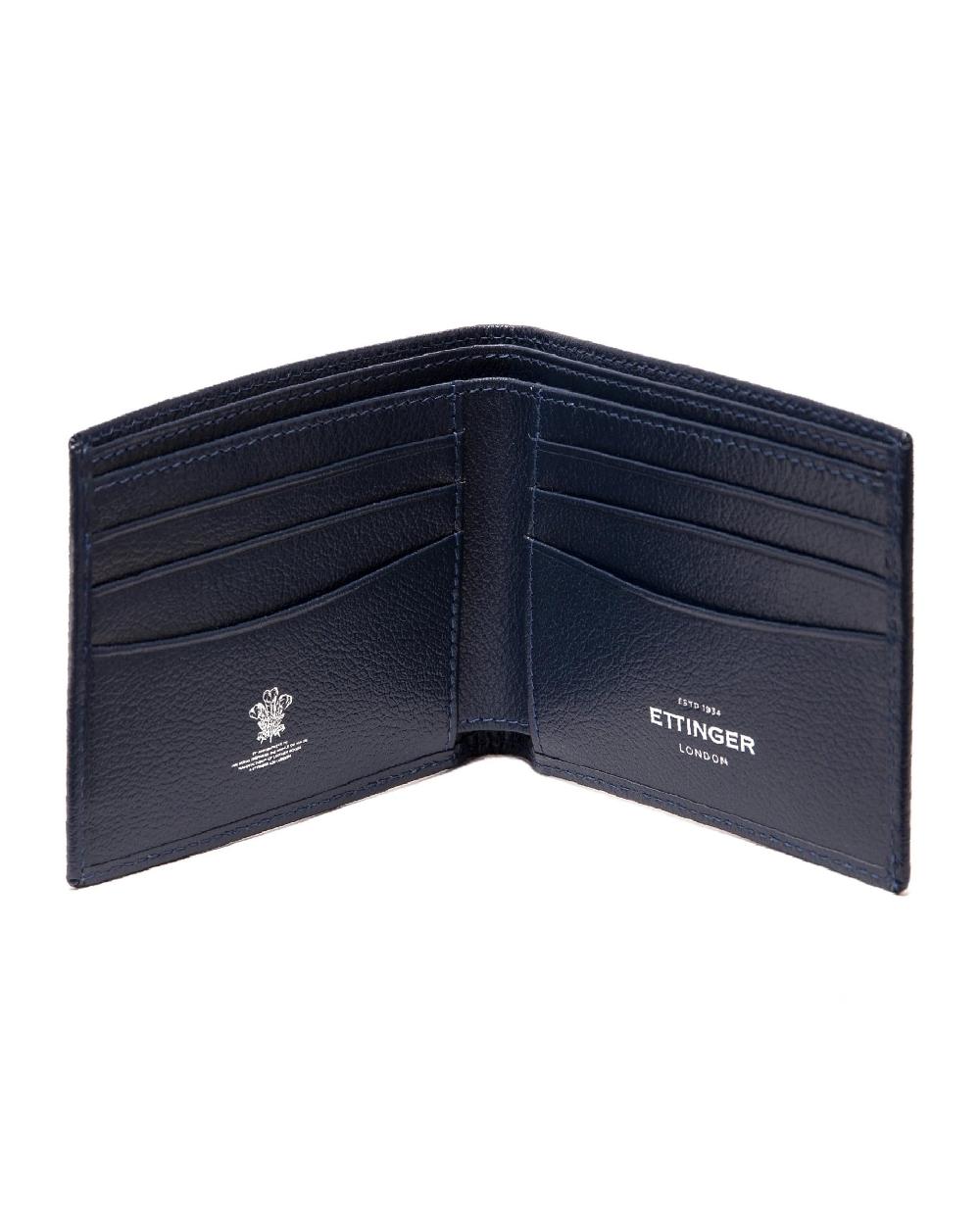 Gieves & Hawkes Capra Billfold Wallet Marine Blue