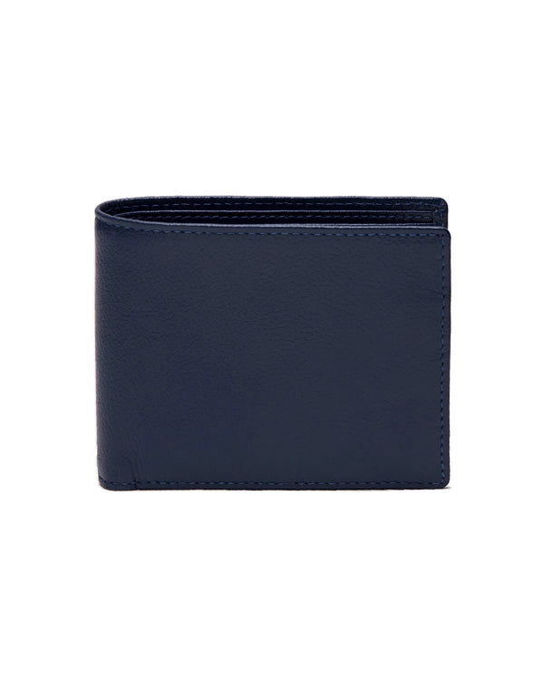 gieves & hawkes Capra Billfold Wallet Marine Blue