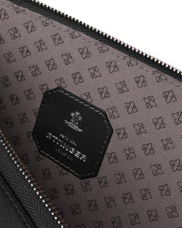 Gieves & Hawkes Capra Medium A5 & Ipad Zip Pouch Black