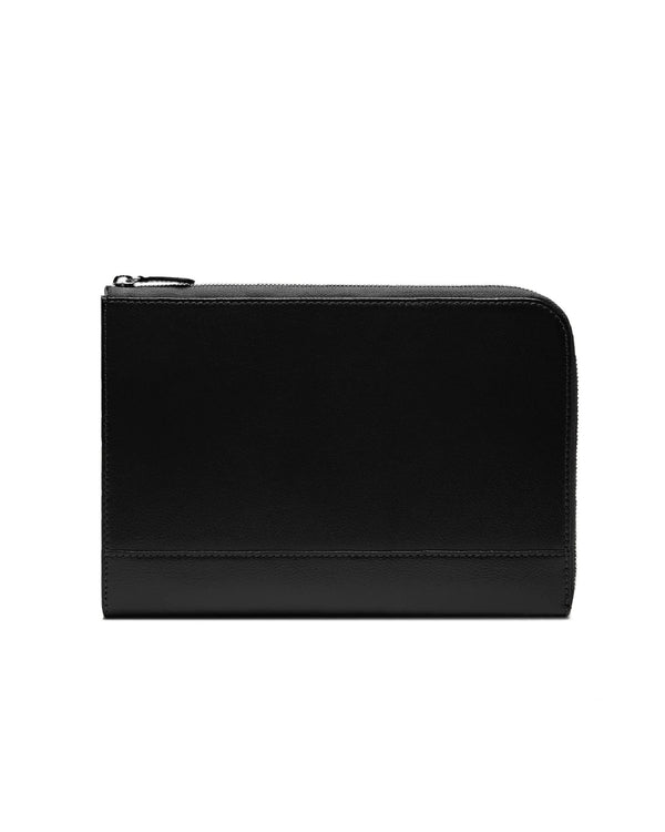 gieves & hawkes Capra Medium A5 & Ipad Zip Pouch Black