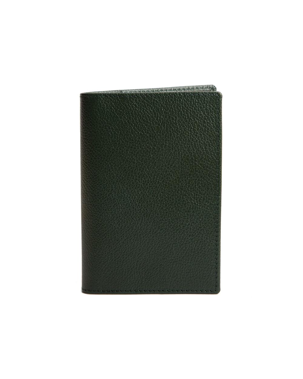 Gieves & Hawkes Capra Passport Case Forest - Green