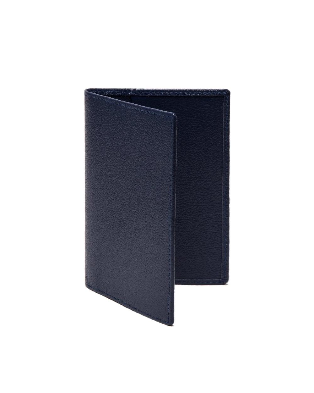 Gieves & Hawkes Capra Passport Case Marine - Blue