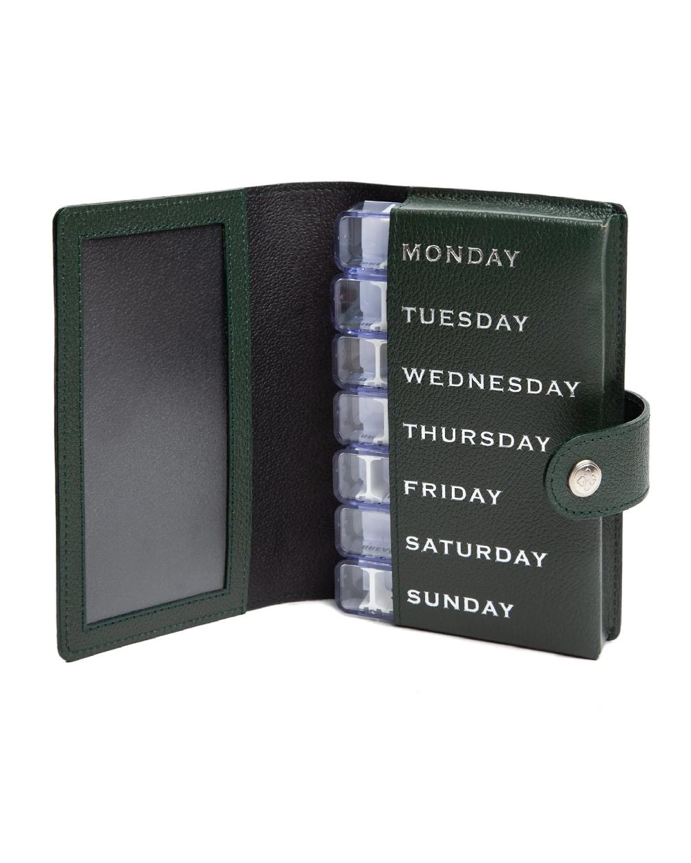 Gieves & Hawkes Capra Pill Case Forest Green