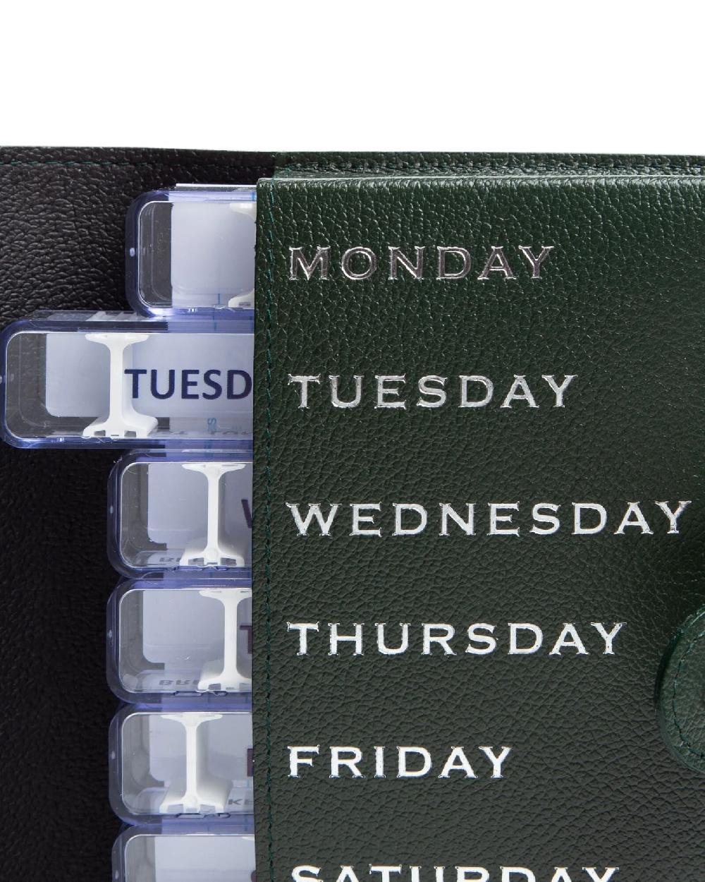 Gieves & Hawkes Capra Pill Case Forest Green