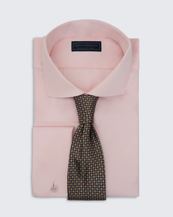 Gieves & Hawkes Carberry Brown & Blue Fancy Neat Tie