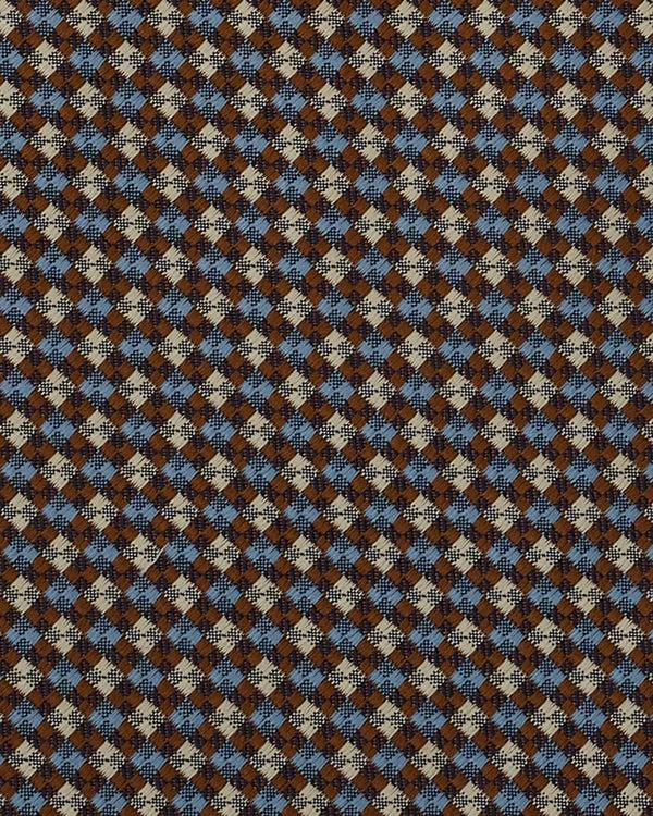 Gieves & Hawkes Carberry Brown & Blue Fancy Neat Tie