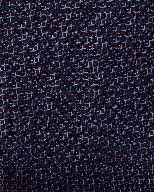 Gieves & Hawkes Carberry Navy & Red Round Neat Tie