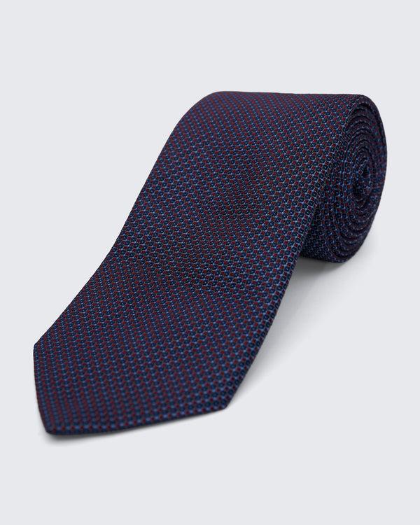 gieves & hawkes Carberry Navy & Red Round Neat Tie